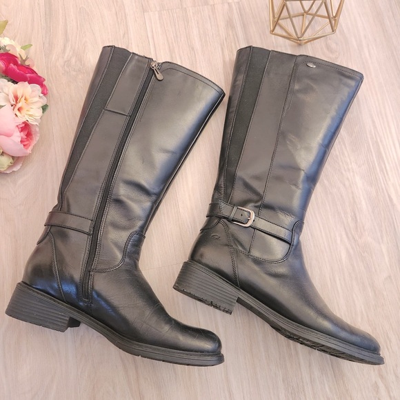 Denver Hayes Black Leather Tall Riding Boots w/ T-MAX Insulation - Picture 1 of 6